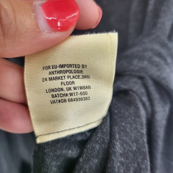 Anthropologie | Deletta Heathered Gray High Low Blouse Sz Small - Picture 8 of 12